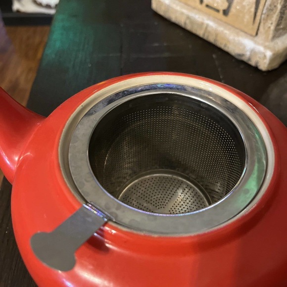 LE CREUSET  VTG Red Teapot RARE EUC - Picture 4 of 12